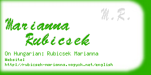 marianna rubicsek business card